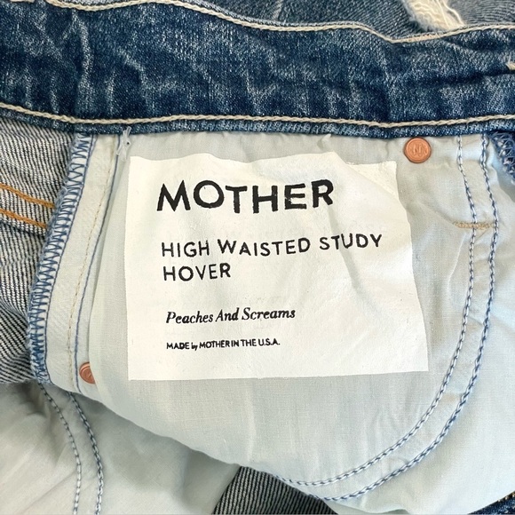Mother Superior High Waisted Study Hover Distressed Jean Peaches and Screams 24 - Picture 13 of 16